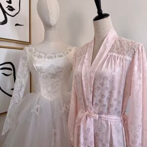Christian Dior Vintage Blush Pink Floral Robe