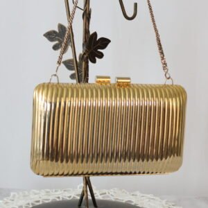 Vintage Gold Metal Evening Clutch